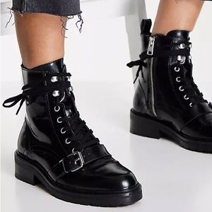 All Saints Donita Leather Combat Boots